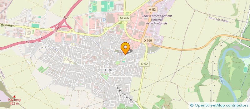 localisation de l'entreprise LES BLEUS D'AUVERGNE  LEMPDES