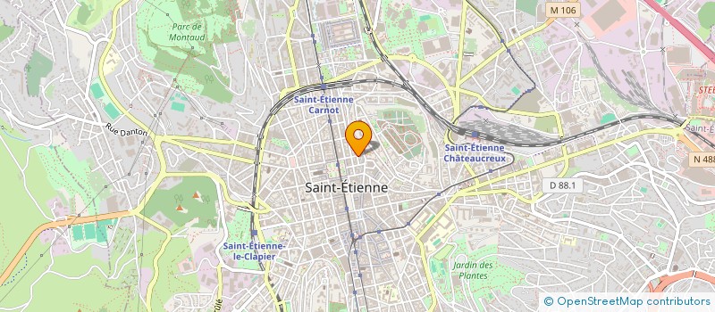 localisation de l'entreprise LES BLEUS DE L'AME  SAINT-ETIENNE