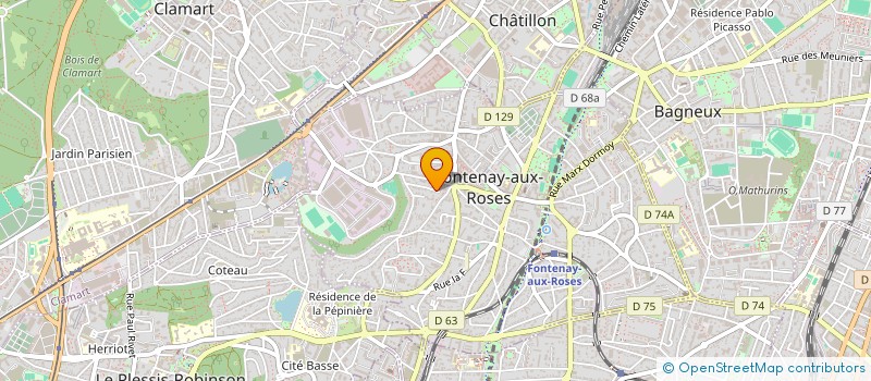 localisation de l'entreprise LES BLEUS SEVENS à FONTENAY-AUX-ROSES