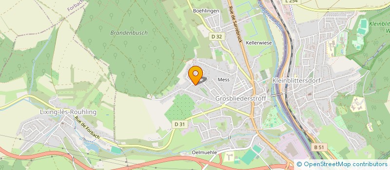 localisation de l'entreprise LES BLEUX  GROSBLIEDERSTROFF