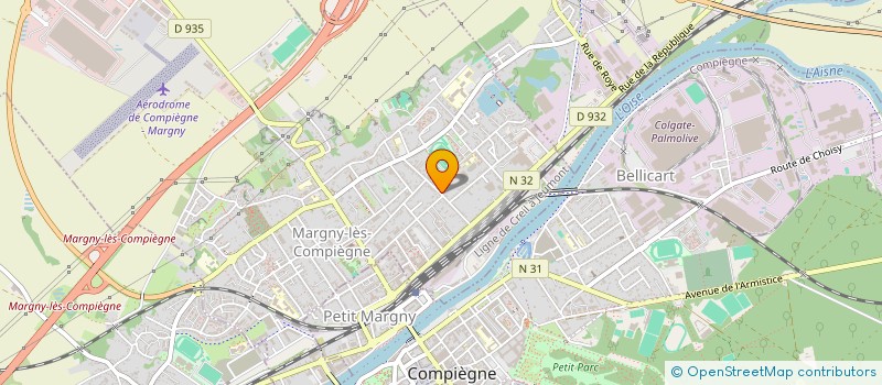 localisation de l'entreprise LES BLOUSES IMPERIALES  MARGNY-LES-COMPIEGNE