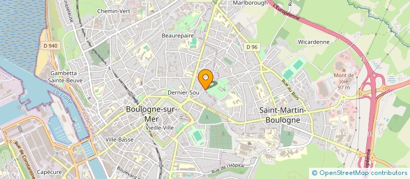 localisation de l'entreprise LES BLOUSES ROSES à BOULOGNE-SUR-MER