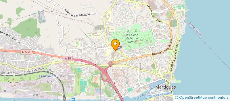 localisation de l'entreprise LES BLOUSES ROSES, ANIMATION LOISIRS A L'HOPITAL - ALH  MARTIGUES