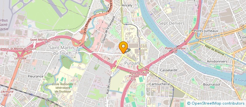 localisation de l'entreprise LES BLOUSES ROSES, ANIMATION LOISIRS A L'HOPITAL, ALH, COMITE DE TOULOUSE/HAUTE GARONNE  TOULOUSE