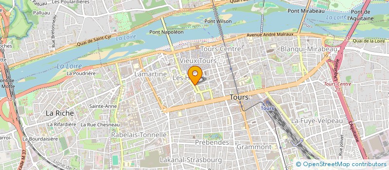 localisation de l'entreprise LES BLOUSES ROSES ANIMATION LOISIRS HOPITAL  TOURS