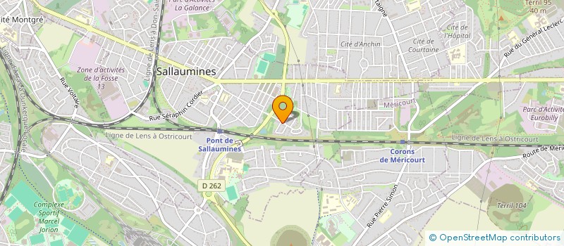 localisation de l'entreprise LES BLOUSES ROSES COMITE DE LENS  SALLAUMINES