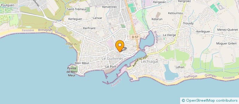 localisation de l'entreprise LES BLUNIERS  GUILVINEC