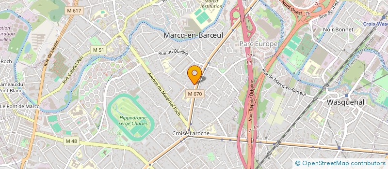 localisation de l'entreprise LES BOBINES à MARCQ-EN-BARŒUL