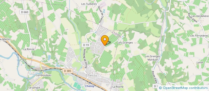 localisation de l'entreprise LES BOBINES CASSISSIENNES  CHESSY