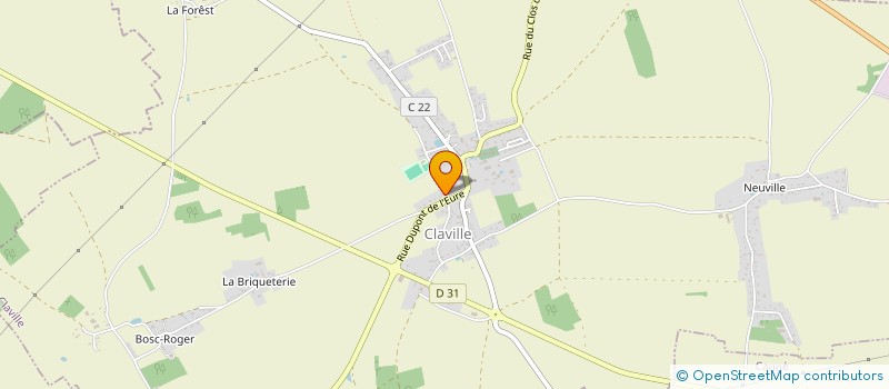 localisation de l'entreprise LES BOCAGES à CLAVILLE
