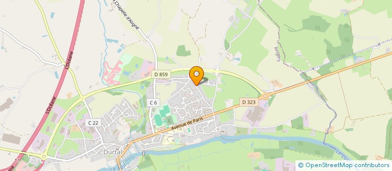 localisation de l'entreprise LES BOERS DURTALOIS ASSOCIATION AGREE DE PECHE ET DE PROTECTION DU MILIEU AQUATIQUE à DURTAL
