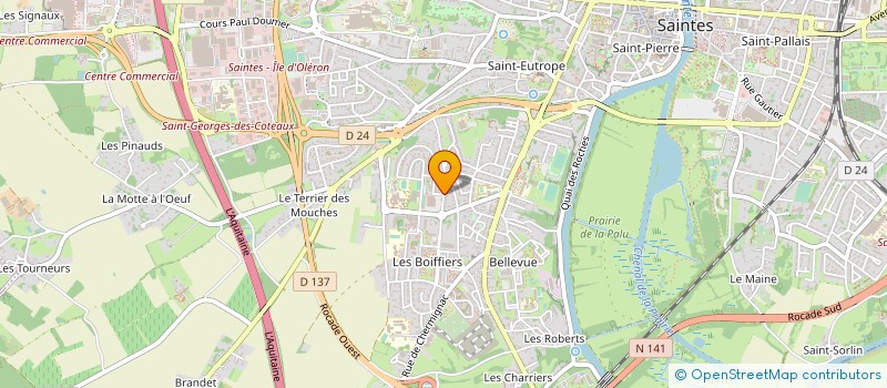 localisation de l'entreprise LES BOIFFIERS à SAINTES