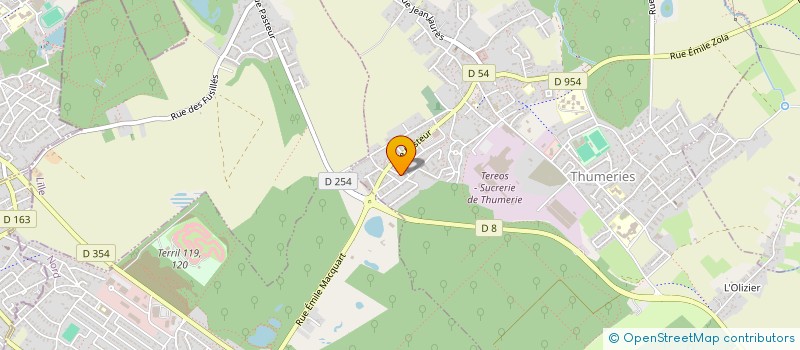 localisation de l'entreprise LES BOIS  THUMERIES