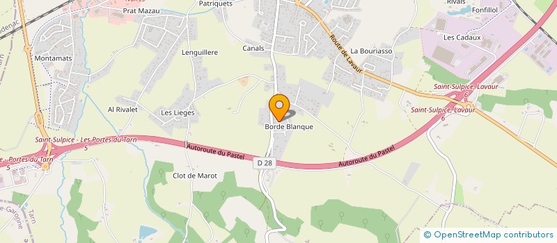 localisation de l'entreprise LES BOIS D'AL RIVALOU à SAINT-SULPICE-LA-POINTE