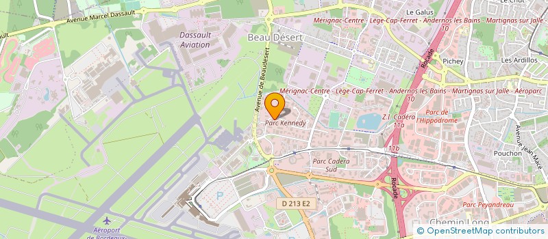 localisation de l'entreprise LES BOIS D'AQUITAINE à MERIGNAC