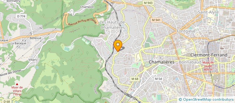 localisation de l'entreprise LES BOIS DE CLETOM  CHAMALIERES