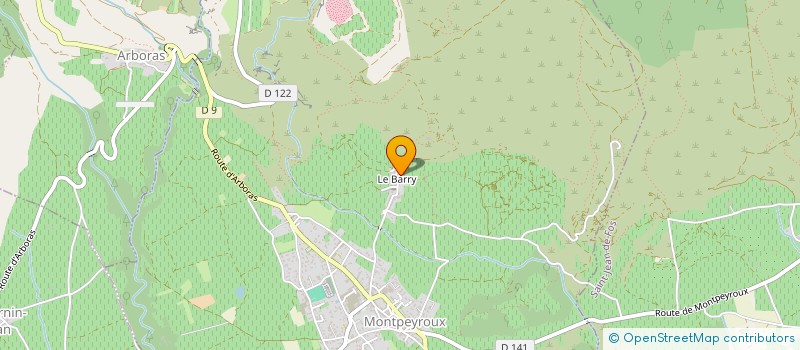 localisation de l'entreprise LES BOIS DE LA GARRIGUE à MONTPEYROUX