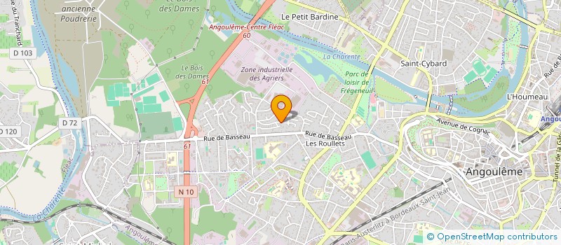 localisation de l'entreprise LES BOIS DE LA POUDRIERE à ANGOULEME