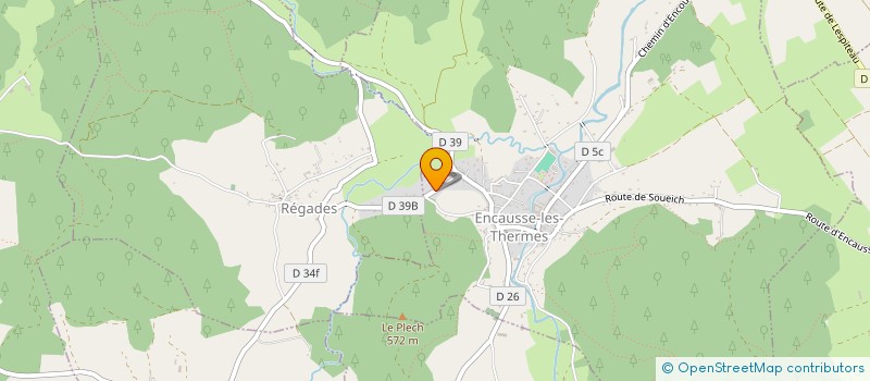 localisation de l'entreprise LES BOIS DE LA VALLEE DU JOB à ENCAUSSE-LES-THERMES