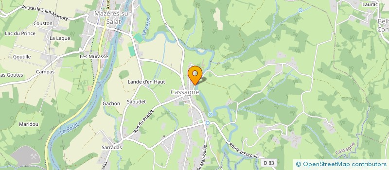 localisation de l'entreprise LES BOIS DE LA VALLEE DU SALAT  SALIES-DU-SALAT