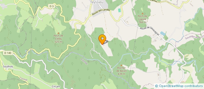 localisation de l'entreprise LES BOIS DE LANDES  TEYSSIEU