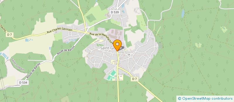 localisation de l'entreprise LES BOIS DE PICARDIE à SAINT-GOBAIN