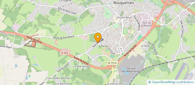 localisation de l'entreprise LES BOIS DES LORIOTS à BOUGUENAIS