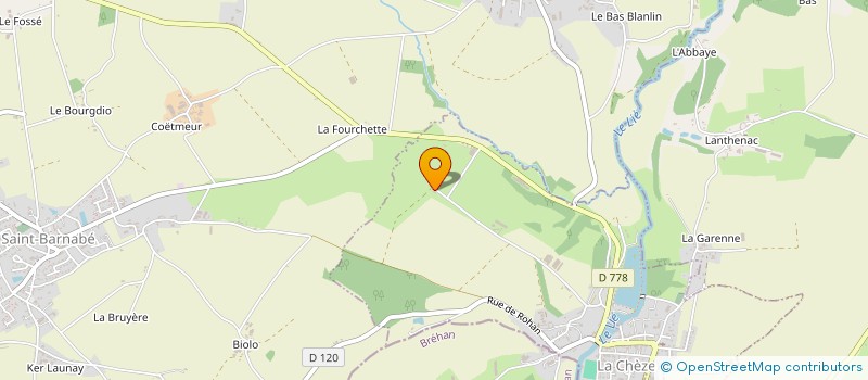 localisation de l'entreprise LES BOIS DU PORHOET  LA CHEZE