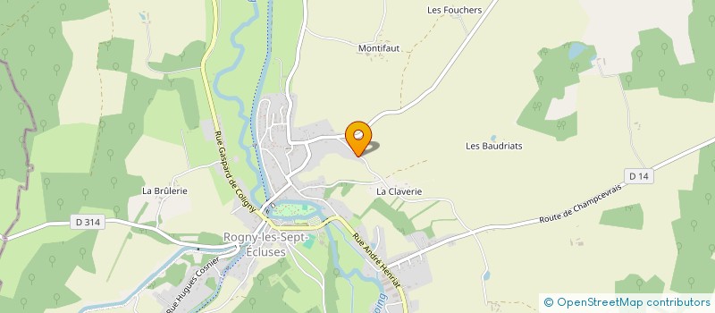 localisation de l'entreprise LES BOIS DU PUISAYE  ROGNY LES SEPT ECLUSES