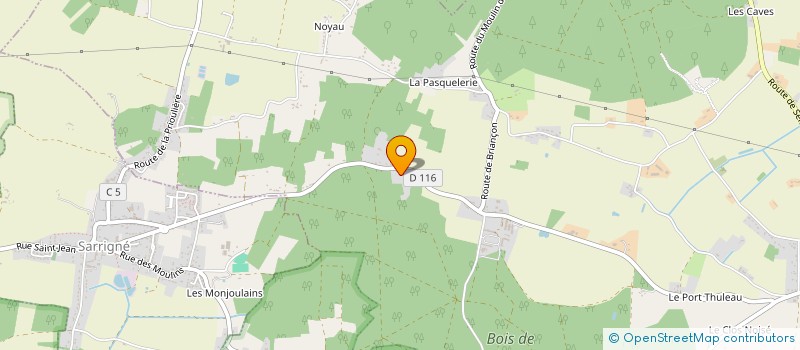 localisation de l'entreprise LES BOIS FEUILLUS  LOIRE-AUTHION