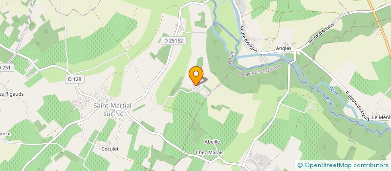 localisation de l'entreprise LES BOIS JUSTINS  SAINT-MARTIAL-SUR-NE