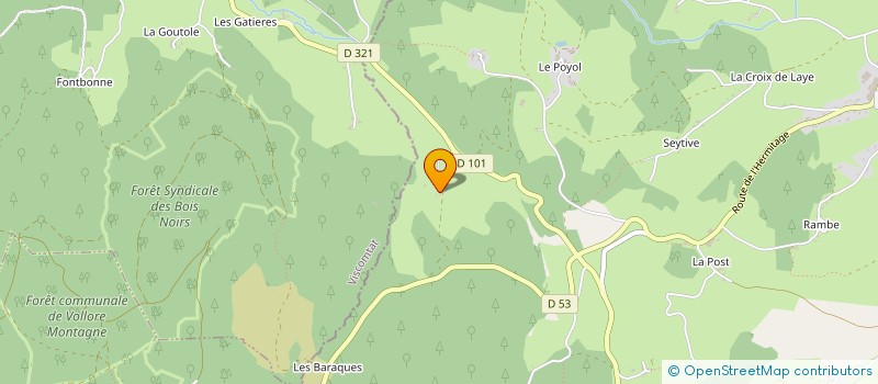 localisation de l'entreprise LES BOIS NOIRS  NOIRETABLE