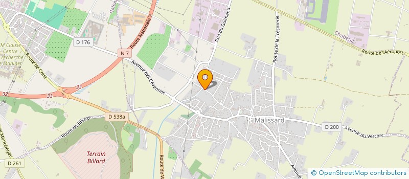 localisation de l'entreprise LES BOISIERES  MALISSARD