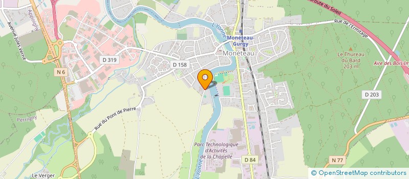 localisation de l'entreprise LES BOISSEAUX ESPERANCE YONNE à MONETEAU