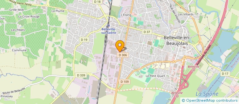 localisation de l'entreprise LES BONB'S à BELLEVILLE-EN-BEAUJOLAIS