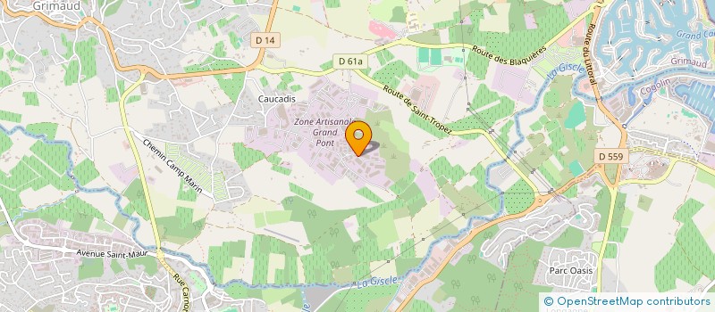 localisation de l'entreprise LES BONBONS DE CANNES à GRIMAUD