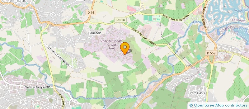 localisation de l'entreprise LES BONBONS DE CARCASSONNE à GRIMAUD