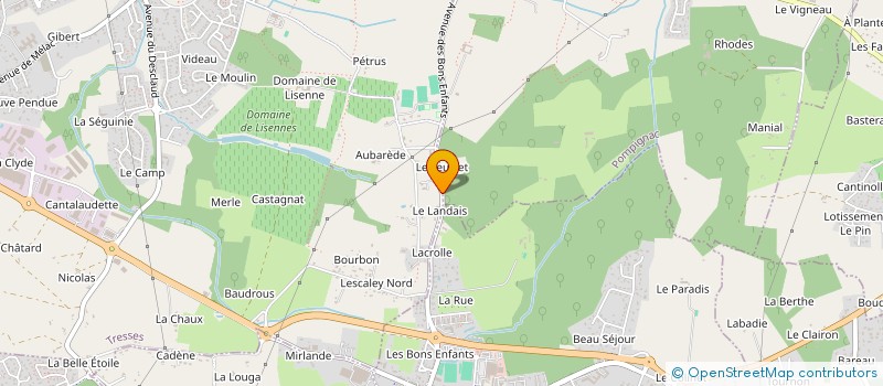 localisation de l'entreprise LES BONS ENFANTS  FARGUES-SAINT-HILAIRE