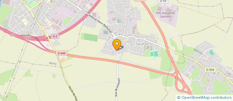 localisation de l'entreprise LES BONS MOMENTS SAULTINOIS  SAULTAIN