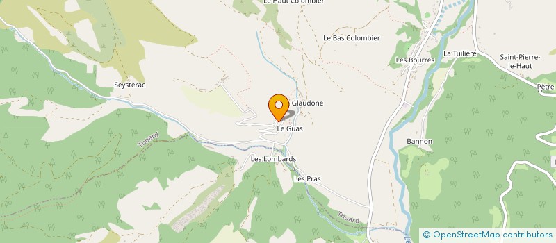 localisation de l'entreprise LES BONS PETITS PLATS DE BEAUCOUSE  THOARD