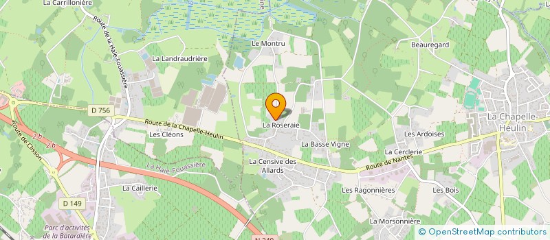 localisation de l'entreprise LES BONS TUYAUX à LA CHAPELLE-HEULIN