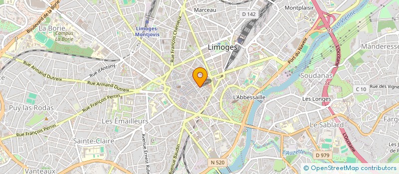 localisation de l'entreprise LES BONS VIVANTS à LIMOGES