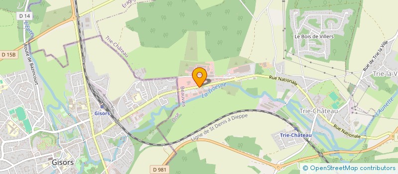 localisation de l'entreprise LES BONS VIVANTS  TRIE-CHATEAU