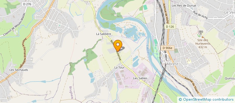 localisation de l'entreprise LES BORDS DE L'ALLIER  ABREST