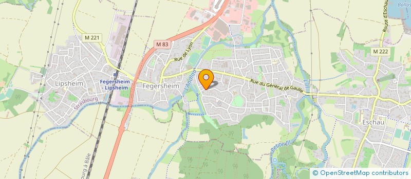 localisation de l'entreprise LES BORDS DE L'ANDLAU  FEGERSHEIM