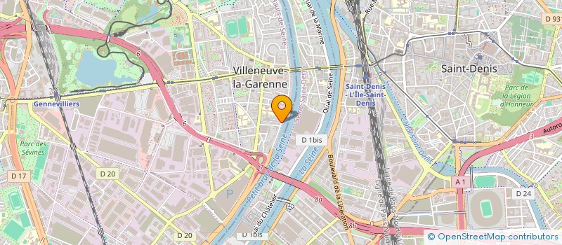 localisation de l'entreprise LES BORDS DE L'EAU à VILLENEUVE-LA-GARENNE