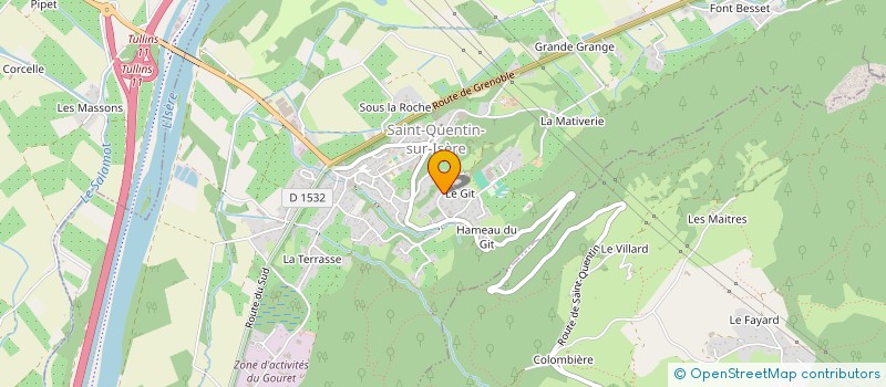 localisation de l'entreprise LES BORDS DE L'EGALA  SAINT-QUENTIN-SUR-ISERE