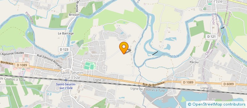 localisation de l'entreprise LES BORDS DE L'ISLE H.J.J.  SAINT ANTOINE SUR L'ISLE