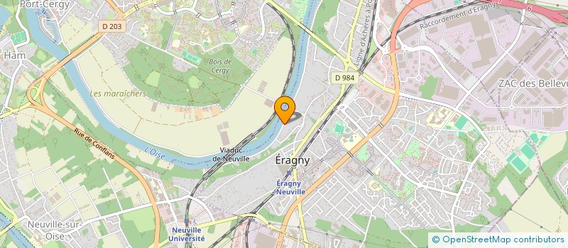 localisation de l'entreprise LES BORDS DE L OISE à ERAGNY