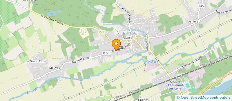 localisation de l'entreprise LES BORDS DE LOIRE  VEUZAIN-SUR-LOIRE